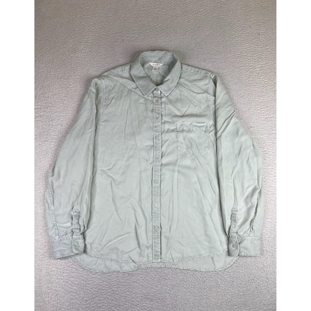 Caslon Shirt Womens XL Green Tencel Lyocell Long Sleeve Button Up Casual Top